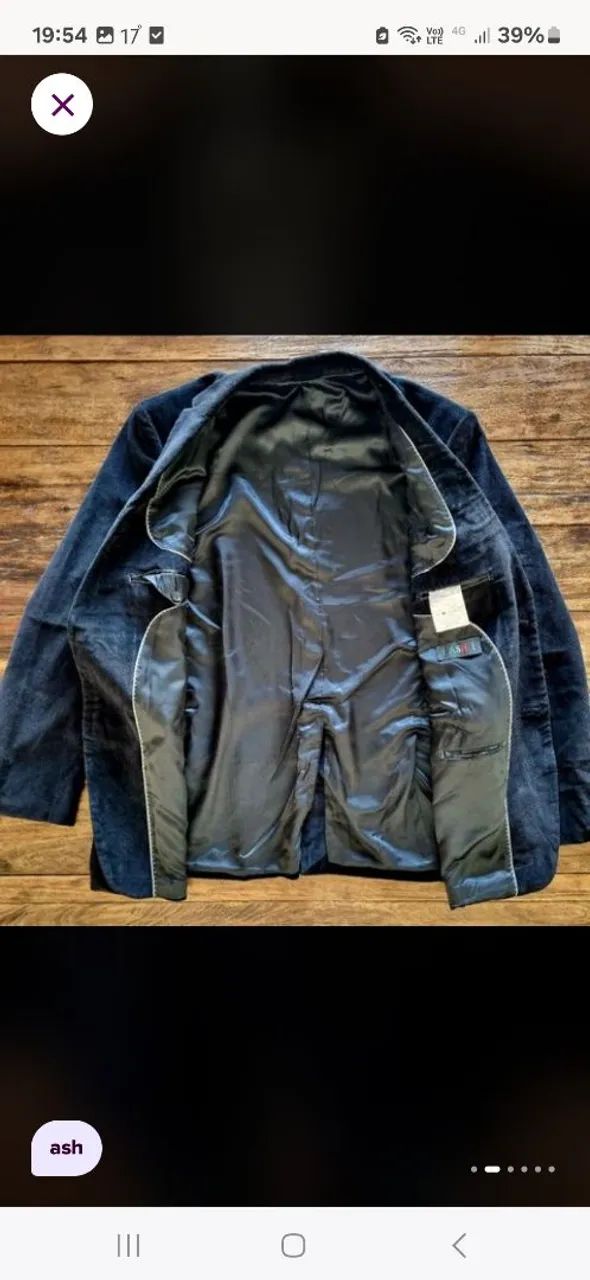 Blazer de Veludo Preto - Foto 2