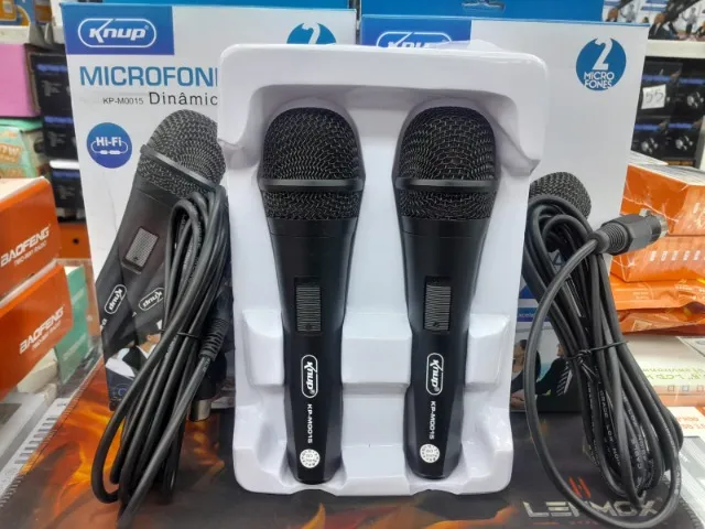 Microfone duplo Com fio.