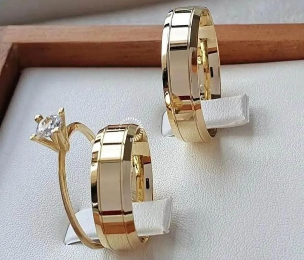 Alianças Personalizadas Sob Encomendas Casamento Compromisso Garantia  - Foto 3