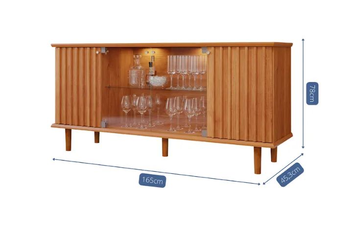 Buffet Janice - Design Elegante com LED e Entrega Rápida! - Foto 4