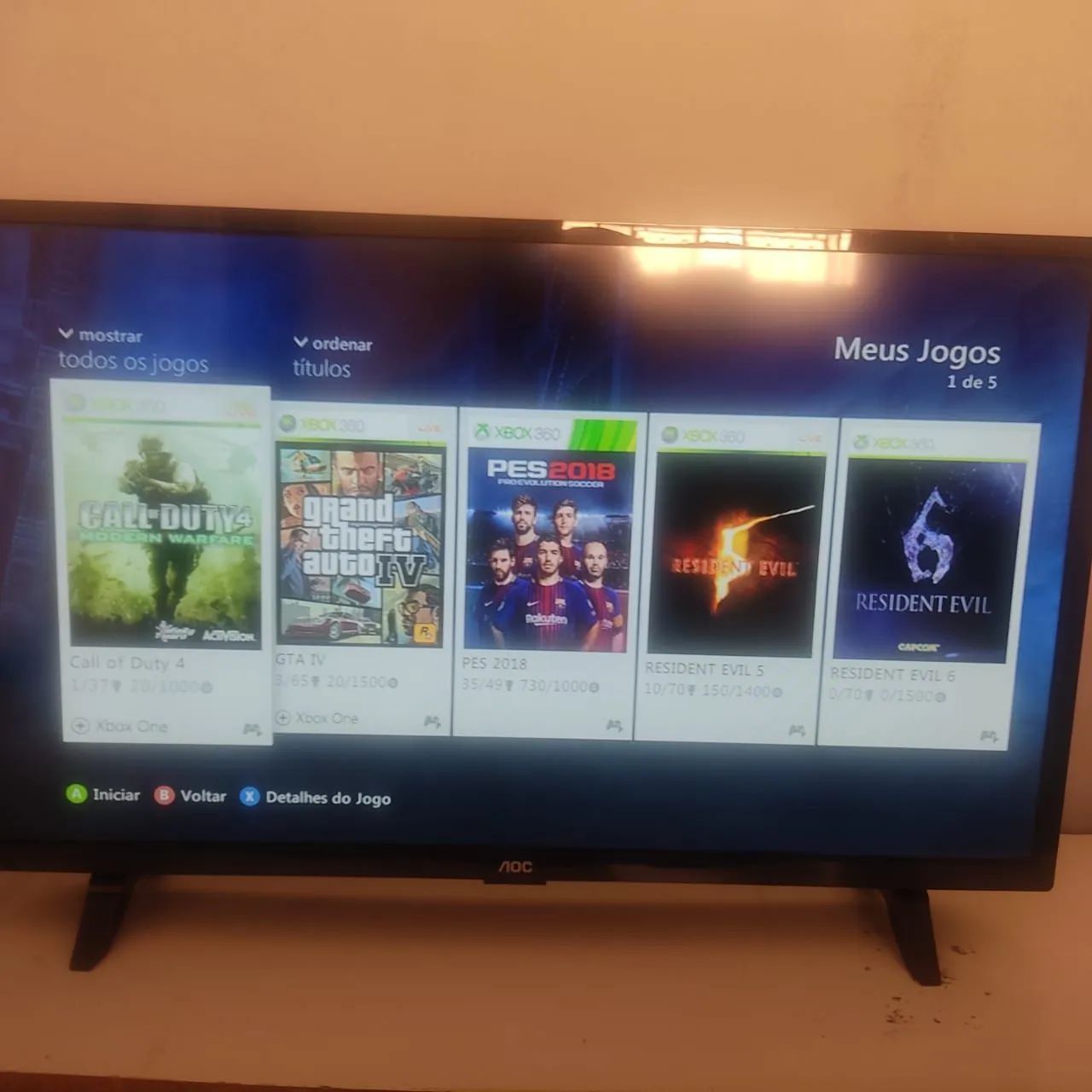 Xbox 360 com jogos 