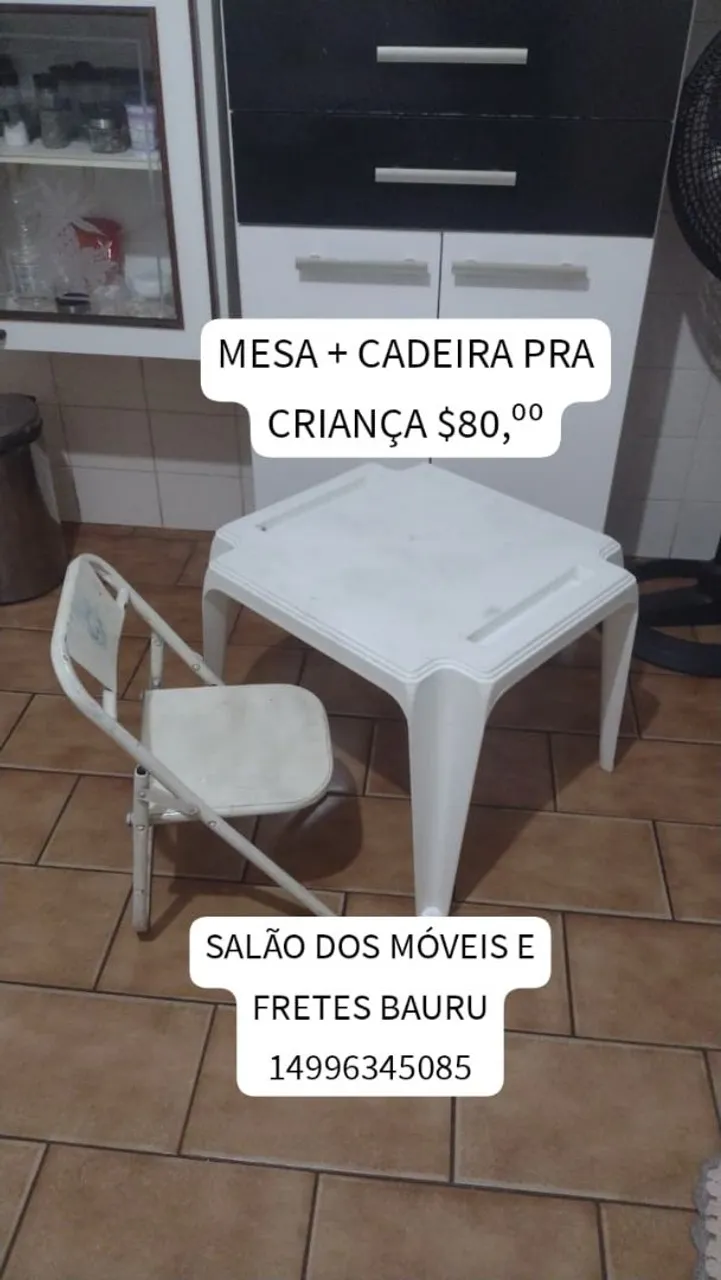 Mesa e Cadeira Infantil - Salão dos Móveis e Fretes Bauru