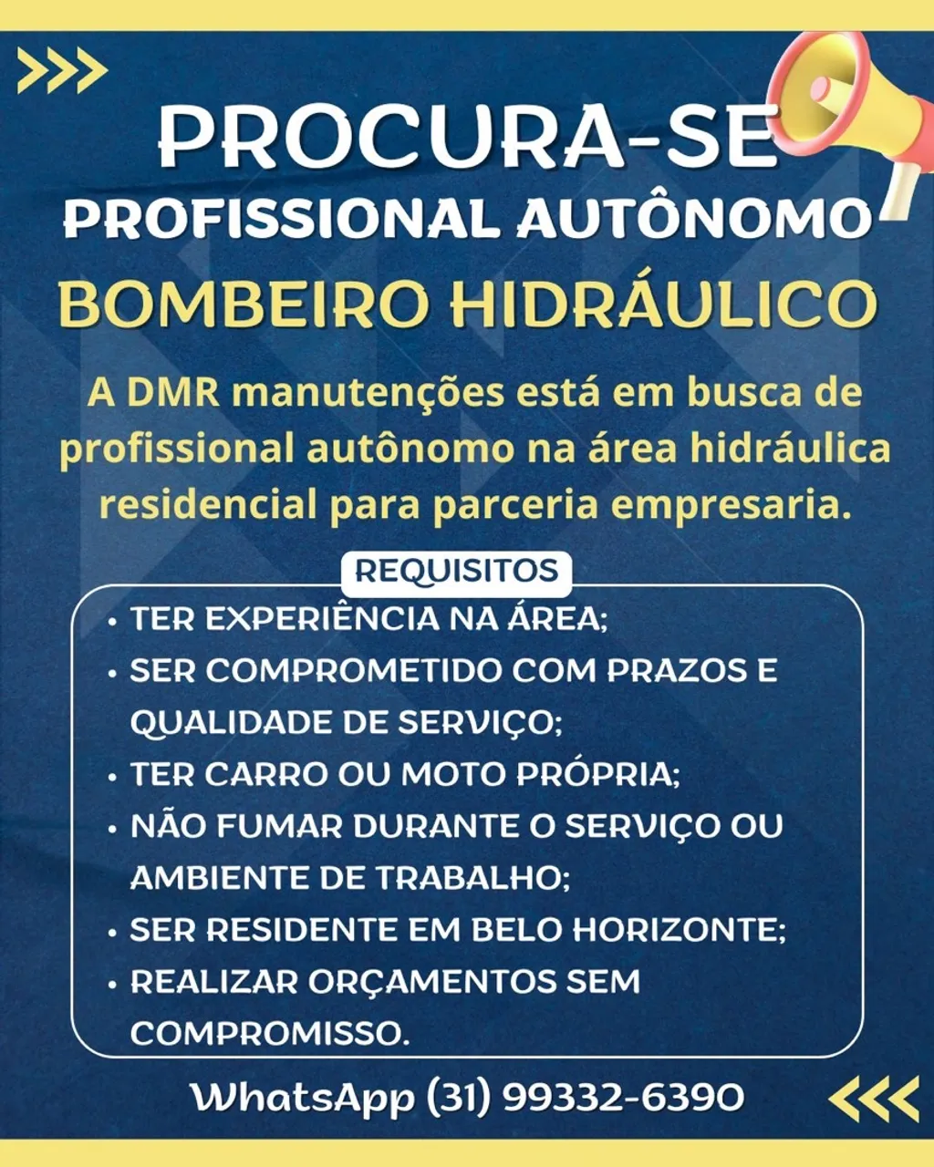 Vagas para profissionais autônomos no ramo da construção civil