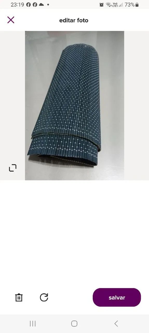 Jogo Americano em Bambu Azul - 6 Peças - Foto 4