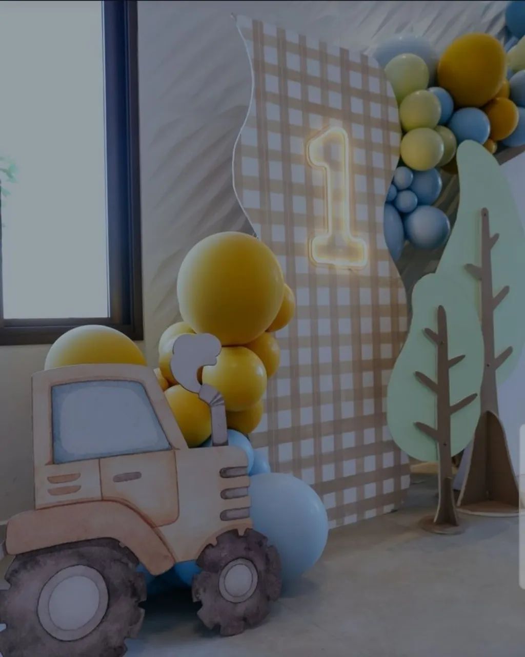 Display MDF festa infantil Tema TRATOR/CONSTRUÇÃO  - Foto 2