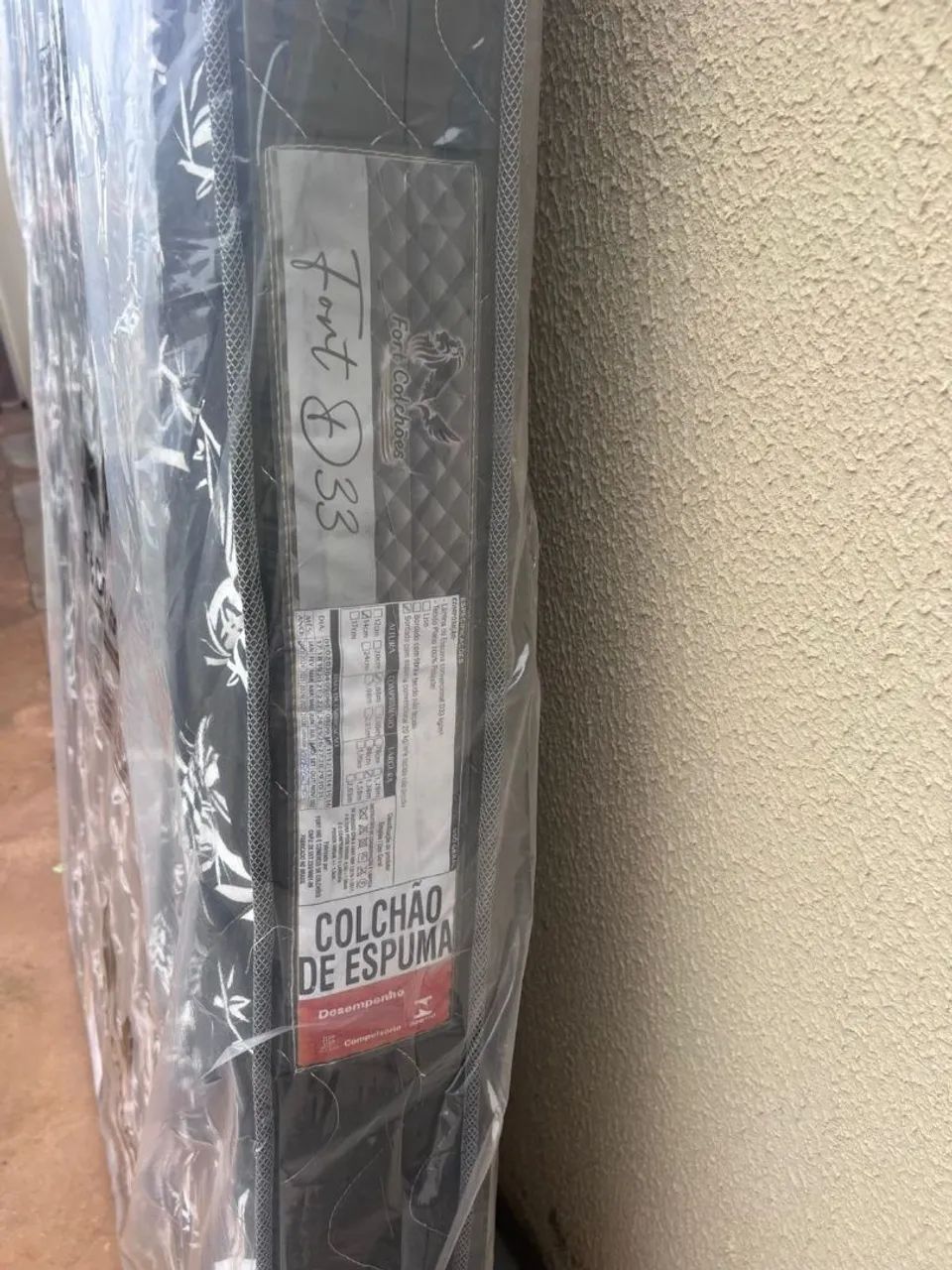 COLCHÃO DE ESPUMA D33 SELADO CASAL NOVO