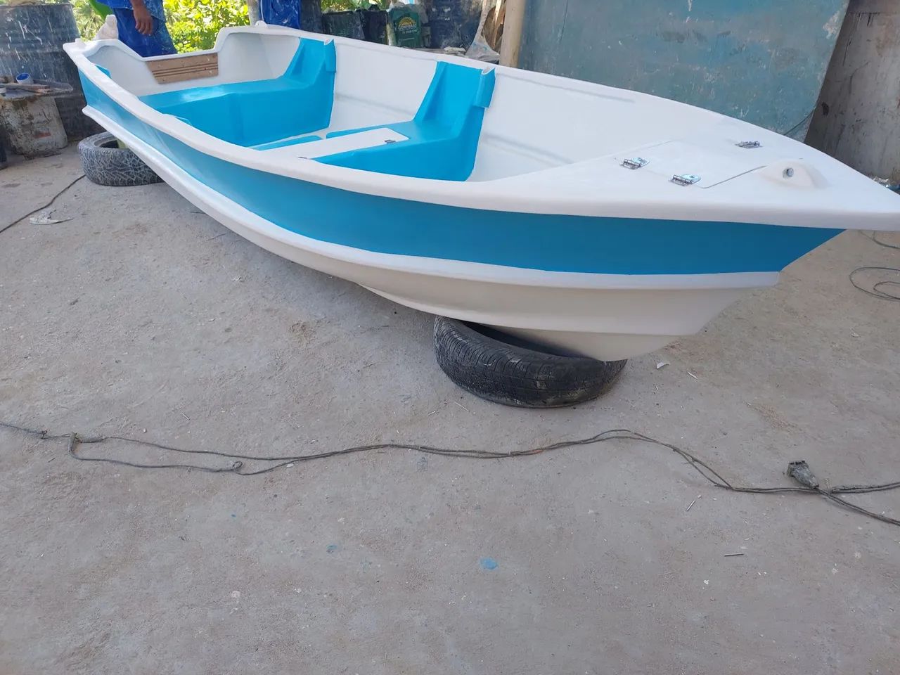 Barco de fibra 4,20m Piso duplo  - Foto 3
