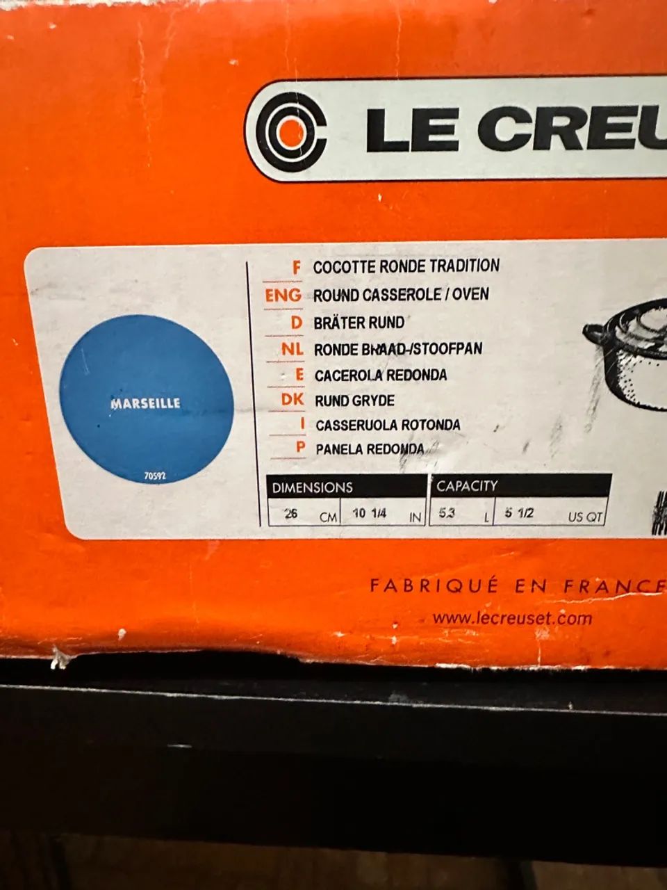 Panela Le Creuset Original - 26cm | 5,3L | Azul Marseille - Foto 6