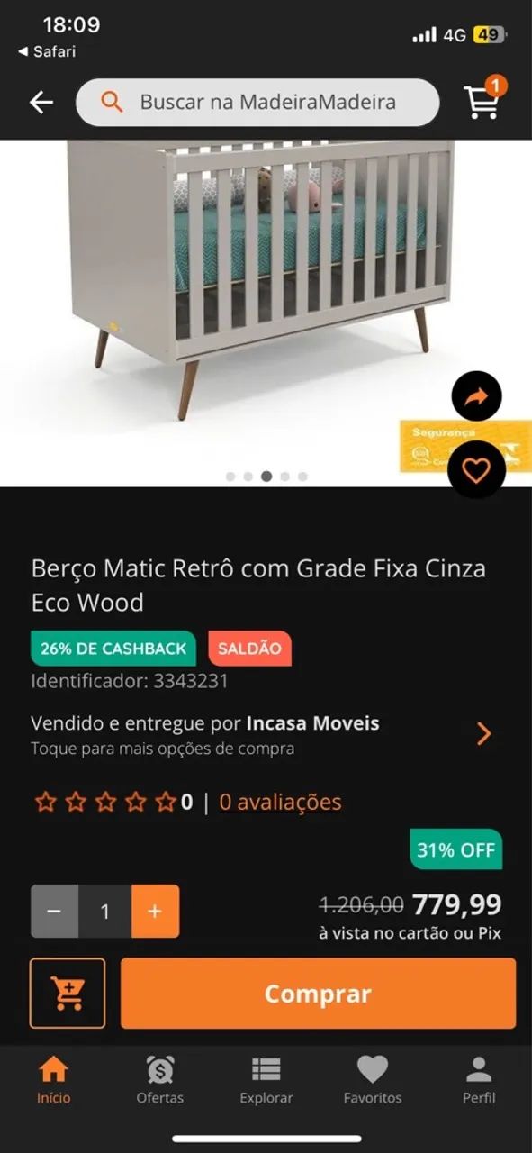 Berço de Bebê 3 em 1 Matic  - Foto 2