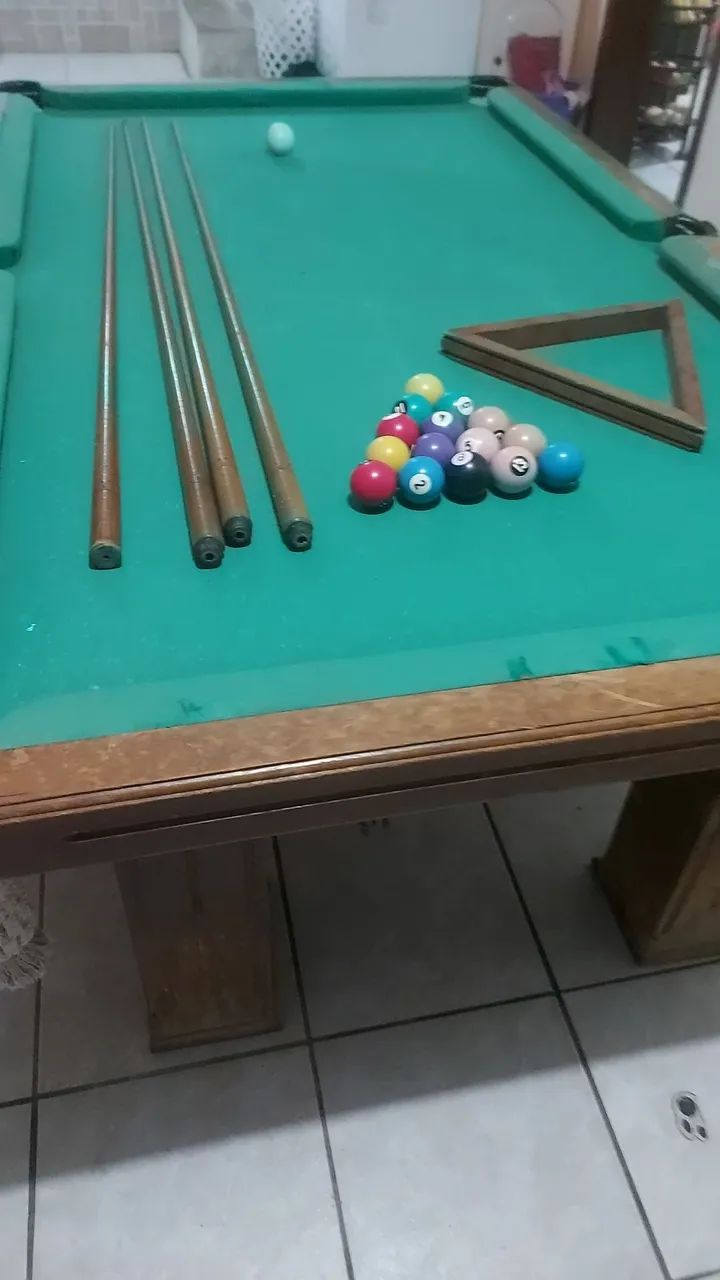 Mesa de Bilhar em Madeira - Ótimo estado! - Foto 3