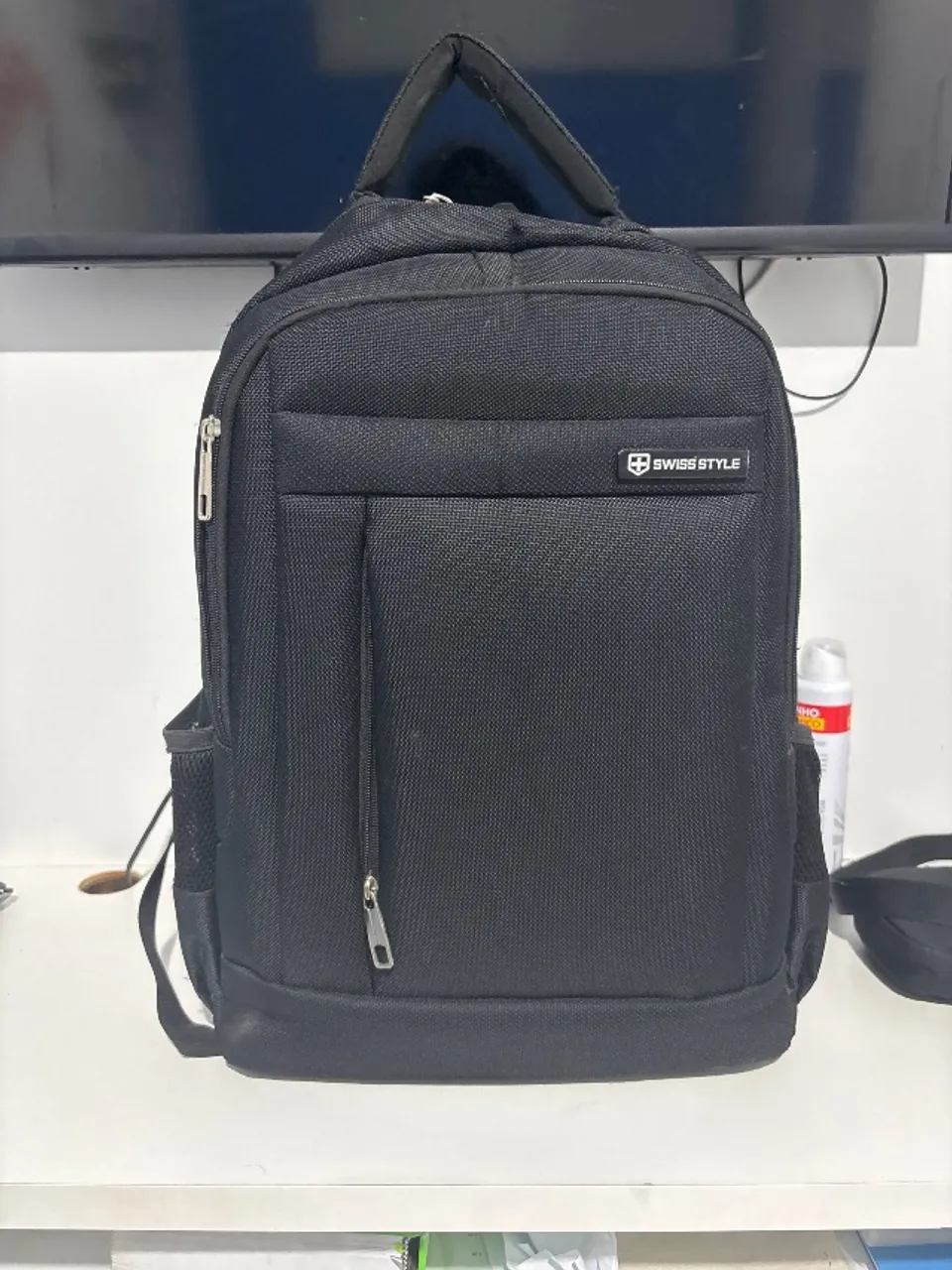 Mochila Preta 3 compartimentos