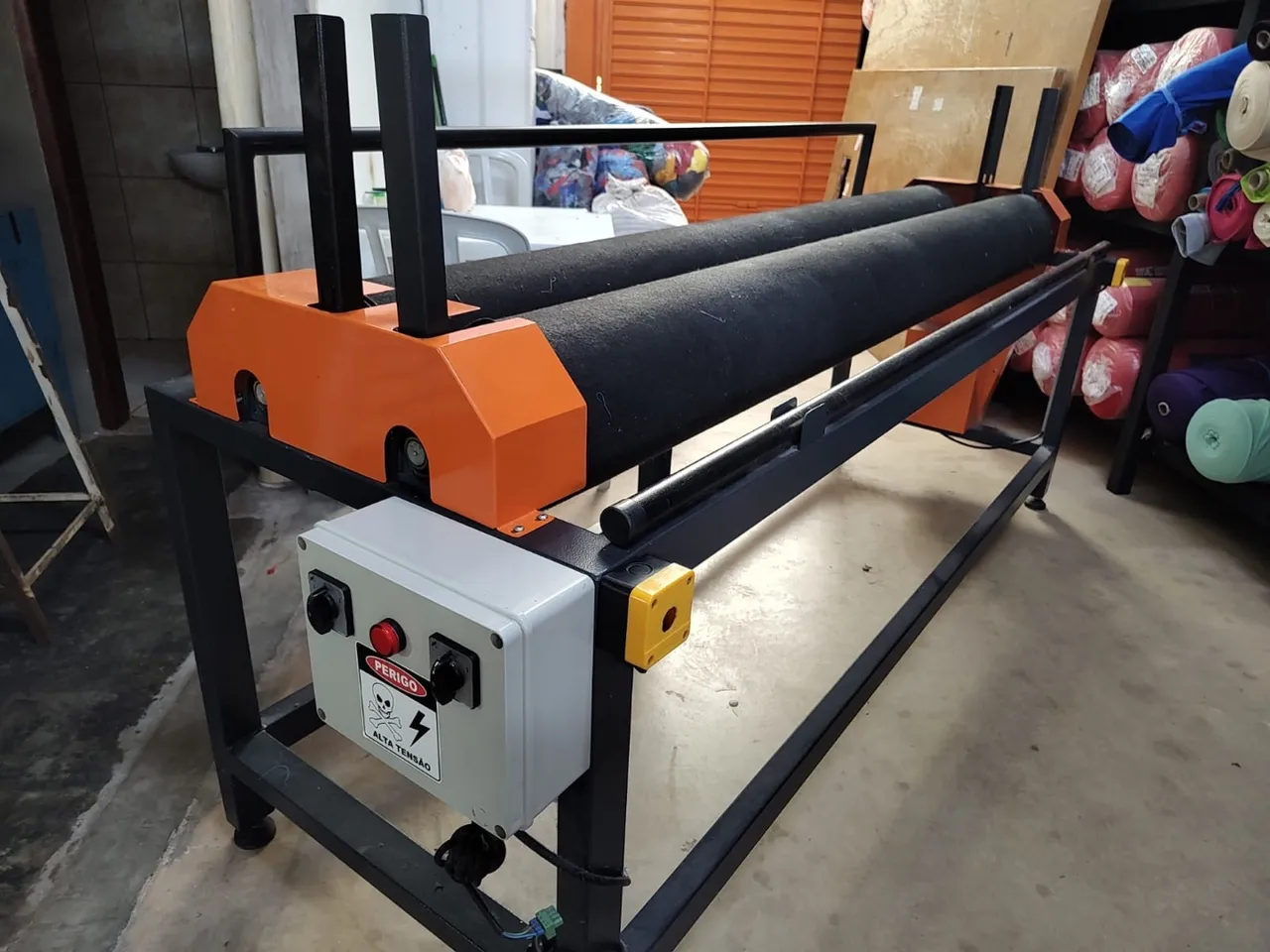 Bobinador e desbobinador de tecido com sensor Máquina de Rolo para Tecido Industrial