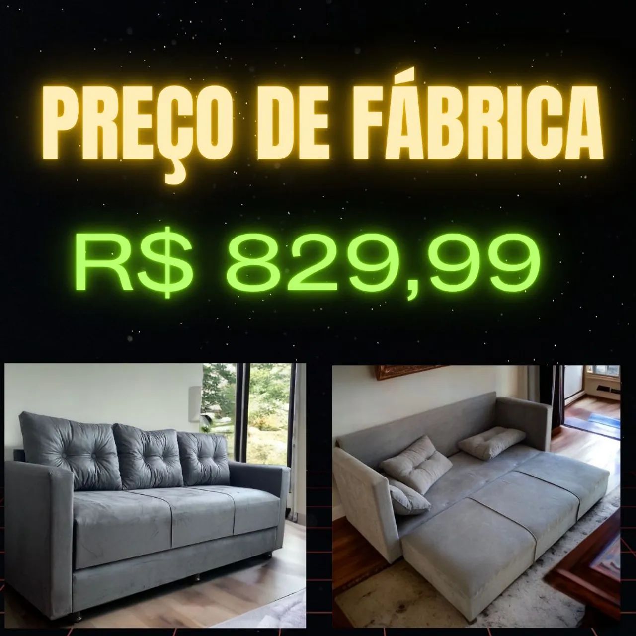 SOFÁ CAMA Lindo MULTIUSO, preço de Fábrica, IMPERDÍVEL 