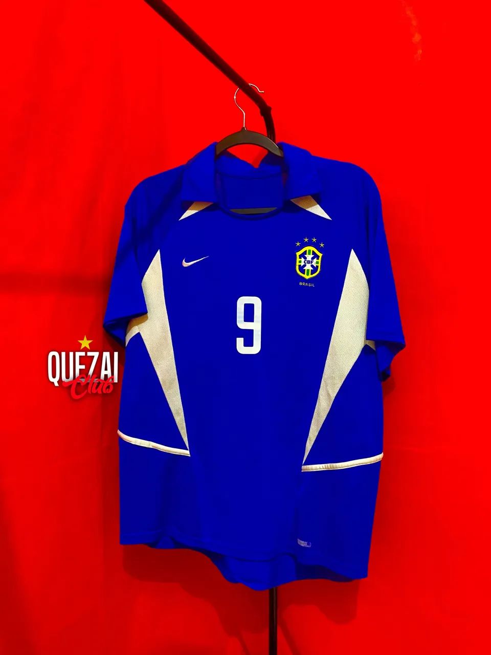 Camisa Nike Seleção Brasileira / Brasil 2002 Azul / Away ORIGINAL