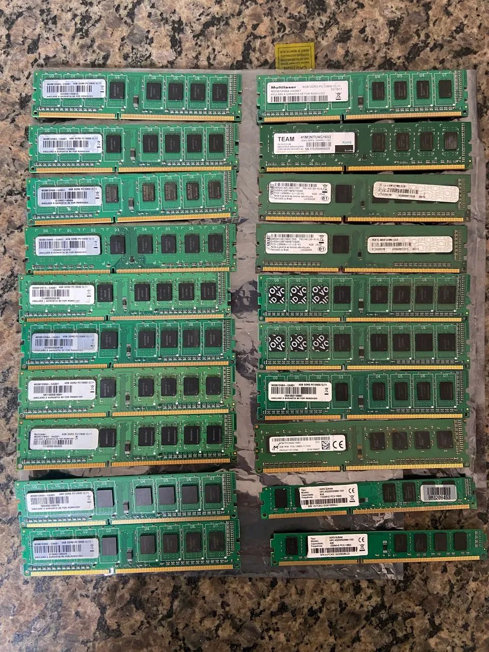 20 memórias 4GB DDR3