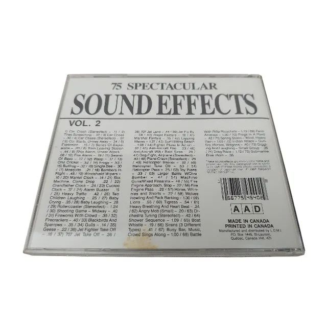 CD 75 Spectacular Sound Effects Vol. 2 - Usado, Original, Efeitos Sonoros - Foto 3