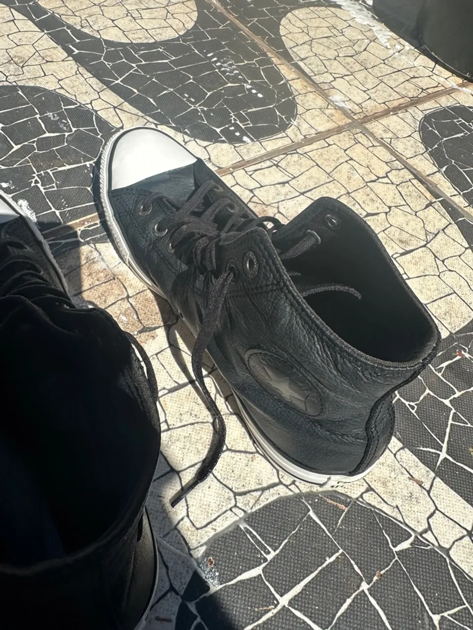 Converse All Star Preto Couro