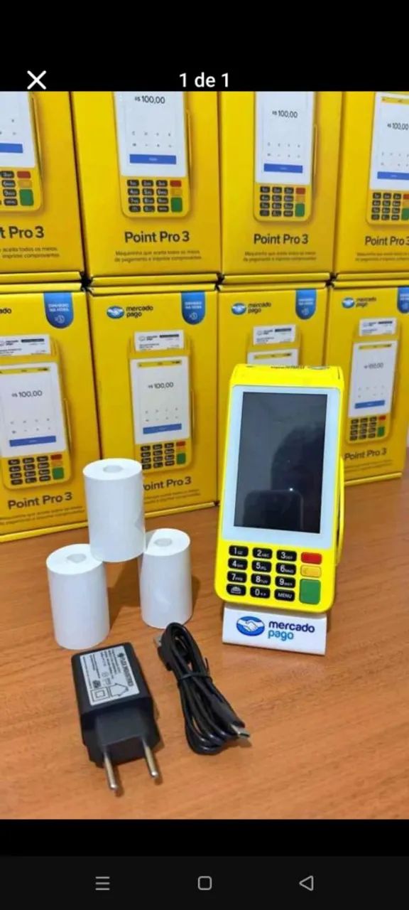 Point Pro 3 máquina de cartão, mercado pago 
