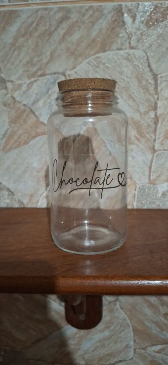 Potes de vidro com tampa de rolha - Foto 2