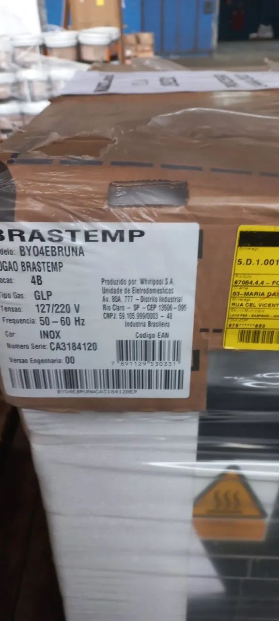 FOGÃO BRASTEM DE EMBUTIR 4 BOCAS GLP INOX BIVOLT, - Foto 4