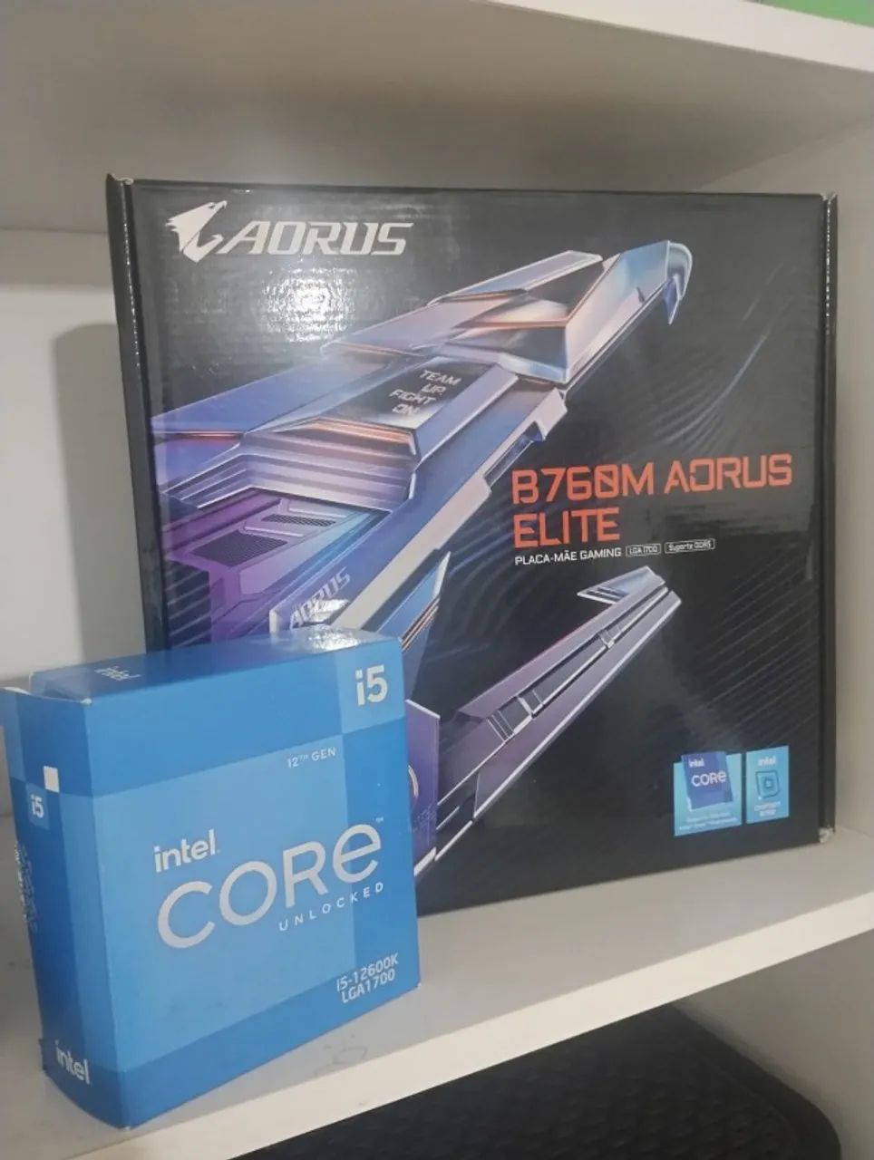 Kit i5-12600K + B760M AORUS ELITE DDR5 ? new with warranty64307866566401120
