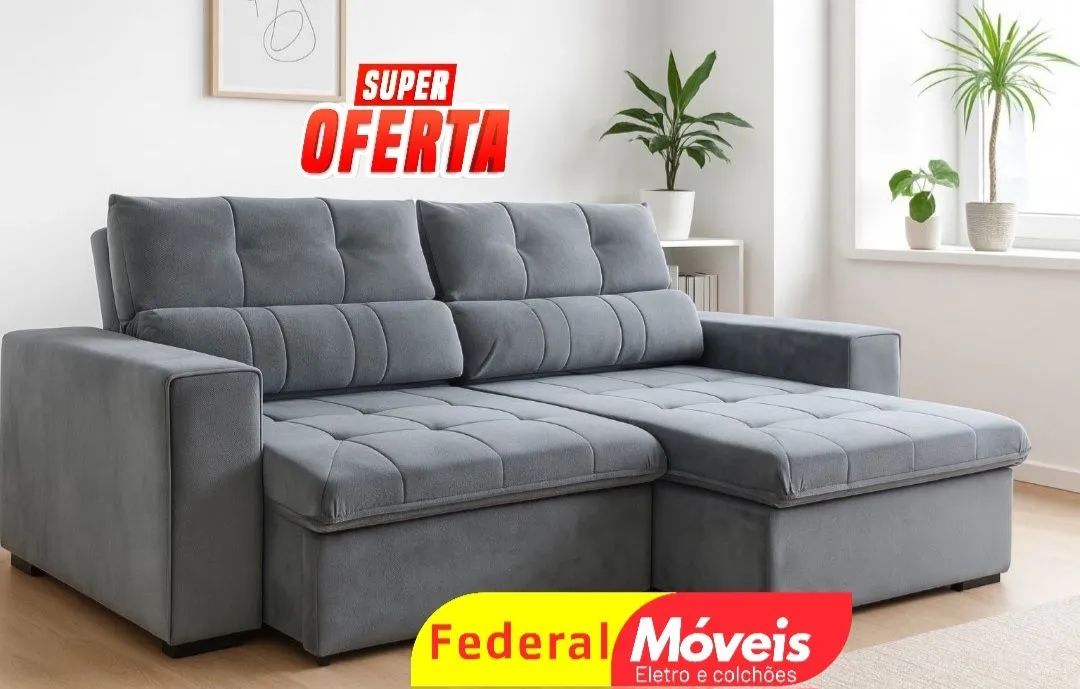Sofá 2 Lugares Retrátil e Reclinável 2,30m - Aproveite o máximo conforto que você merece!