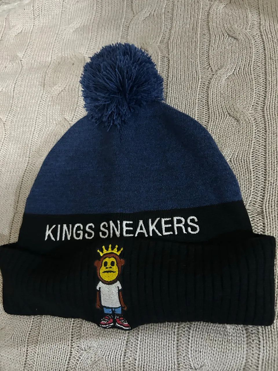 Touca azul e preta Kings Sneakers - Foto 3