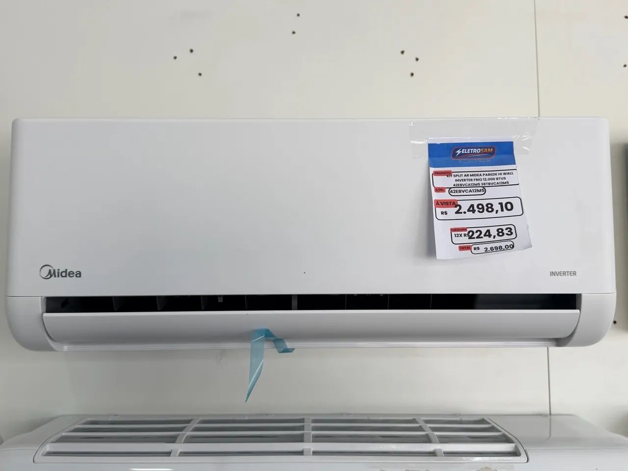 Central de ar - kit split MIDEA 12.000 btus inverter 