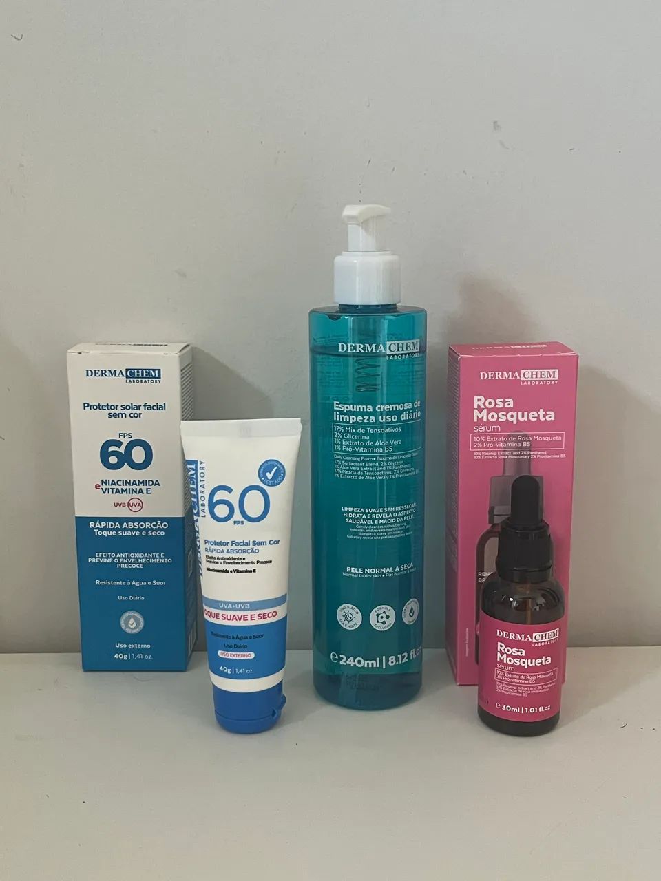 Kit Skincare Dermachem com Espuma + Protetor Solar FPS 60 + Sérum à Escolha - Foto 4