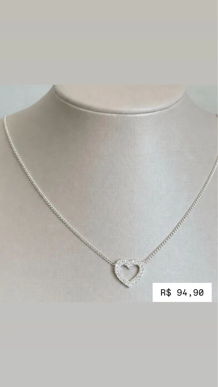 Opções de colar de prata 295 