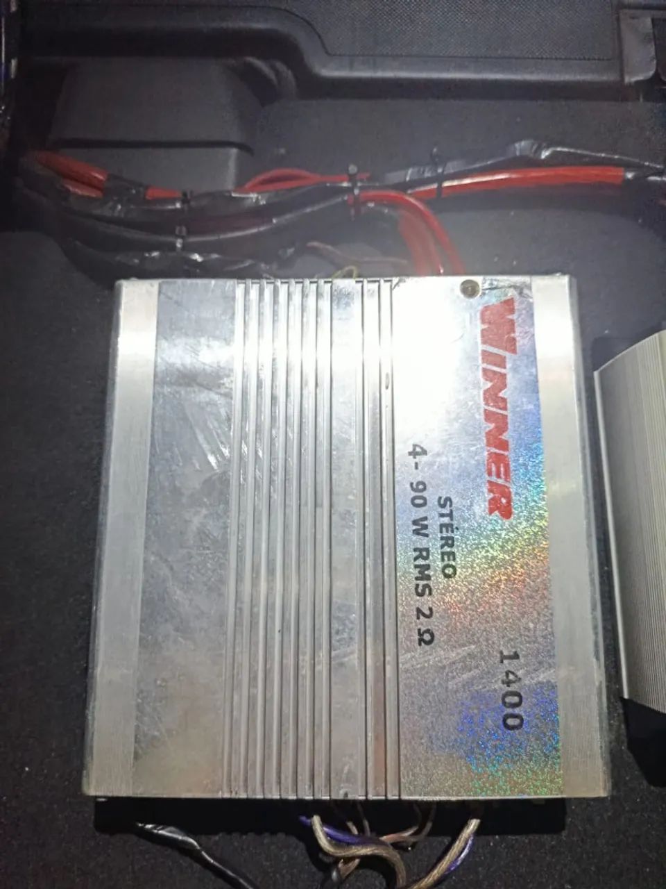 som com 2 modulos , caixa e cornetas gastei 6k pra vender rapido - Foto 4