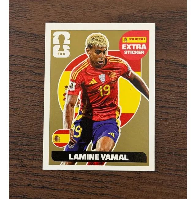 FIGURINHA LEGEND DOURADA LAMINE YAMAL + 252 FIGURINHAS COMUNS