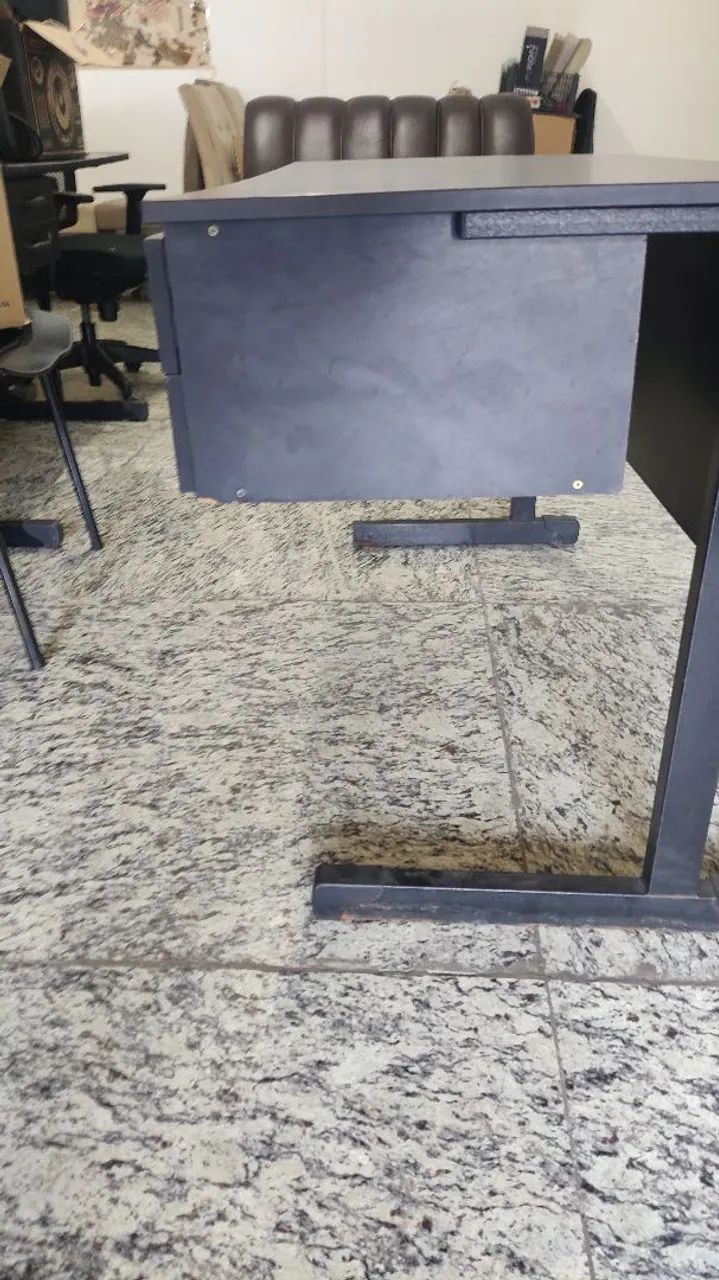 Mesa Preta escritório 2 gavetas - Foto 4