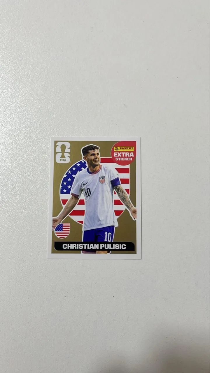 Figurinha extra legend Christian Pulisic ouro dourada 2026
