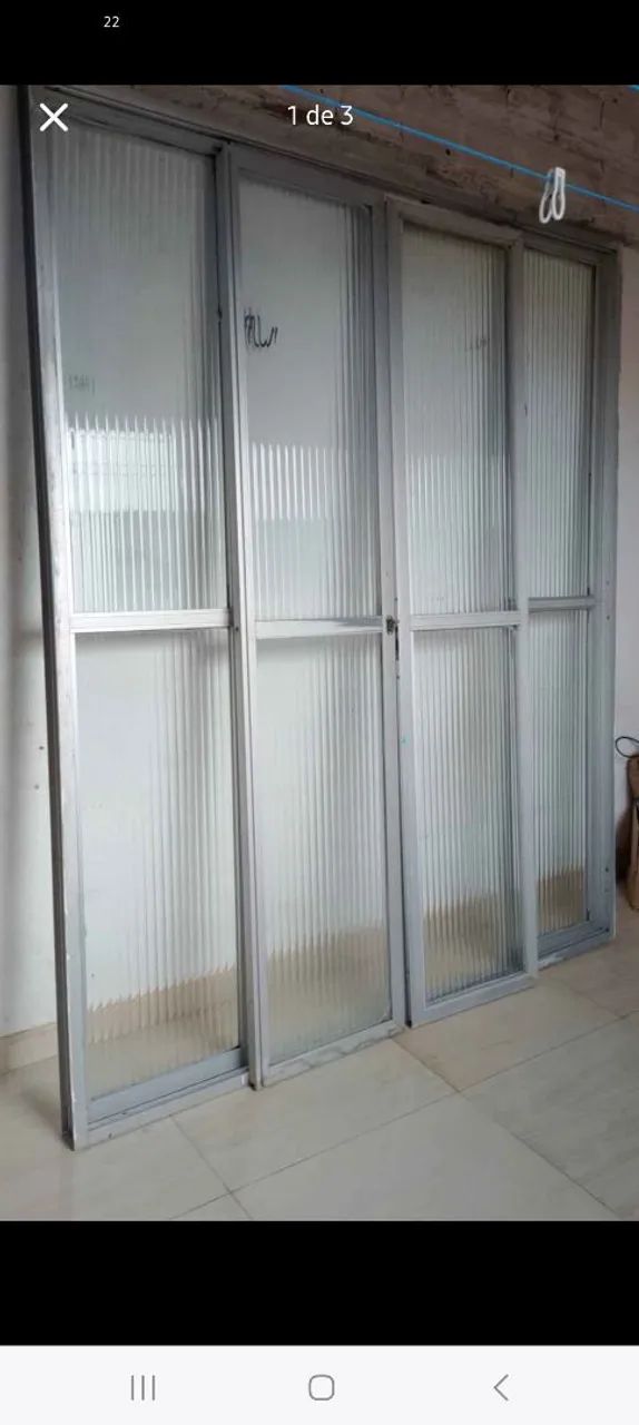 Porta de alumínio 4 folhas