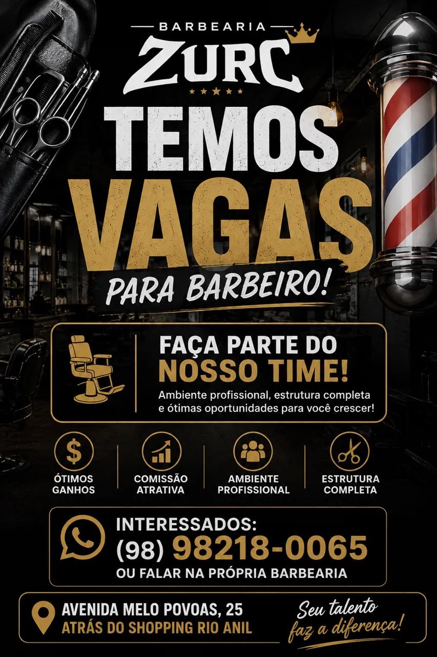 VAGAS PARA BARBEIRO 