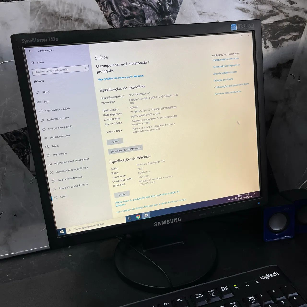 Computador Completo Intel i3 + SSD 120GB + 4GB + Monitor 17 polegadas - Foto 4