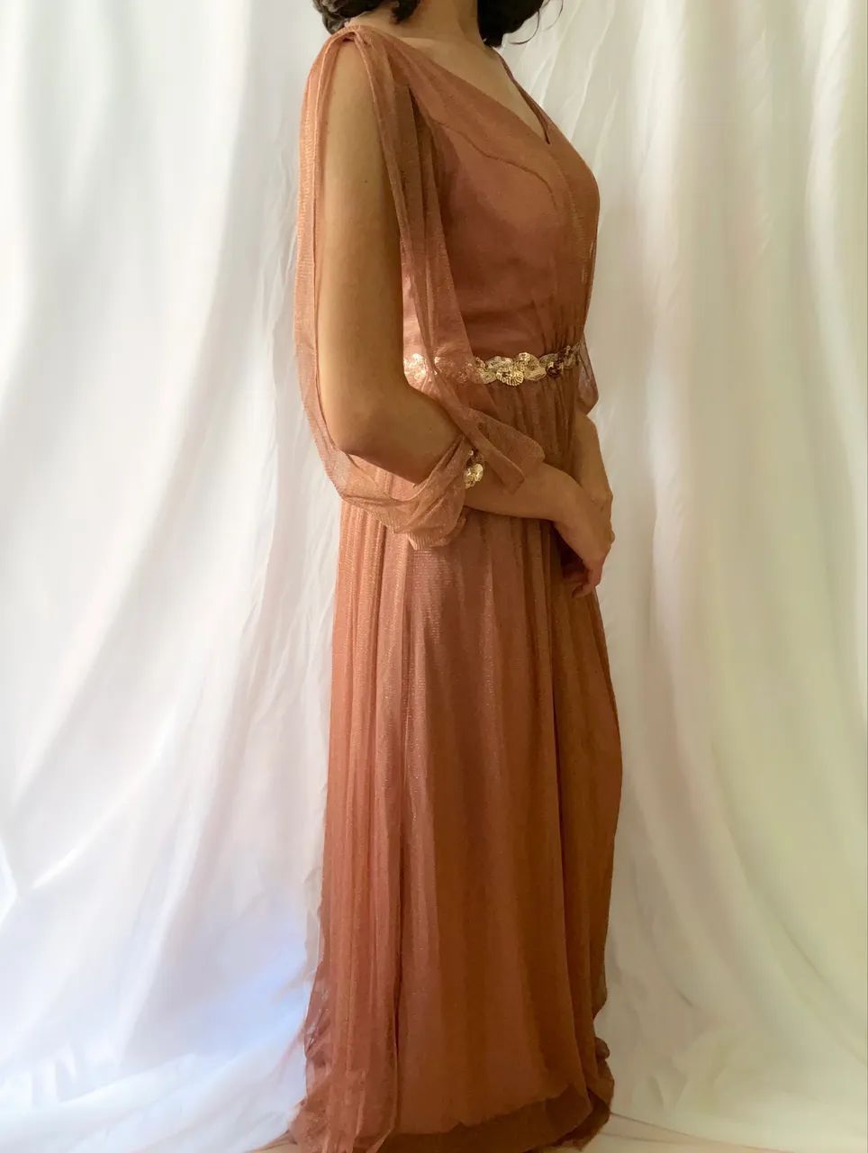 Vestido Longo Rosê com Fenda  - Foto 3