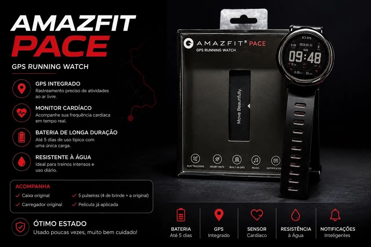 Amazfit Pace GPS Running Watch - Excelente estado!