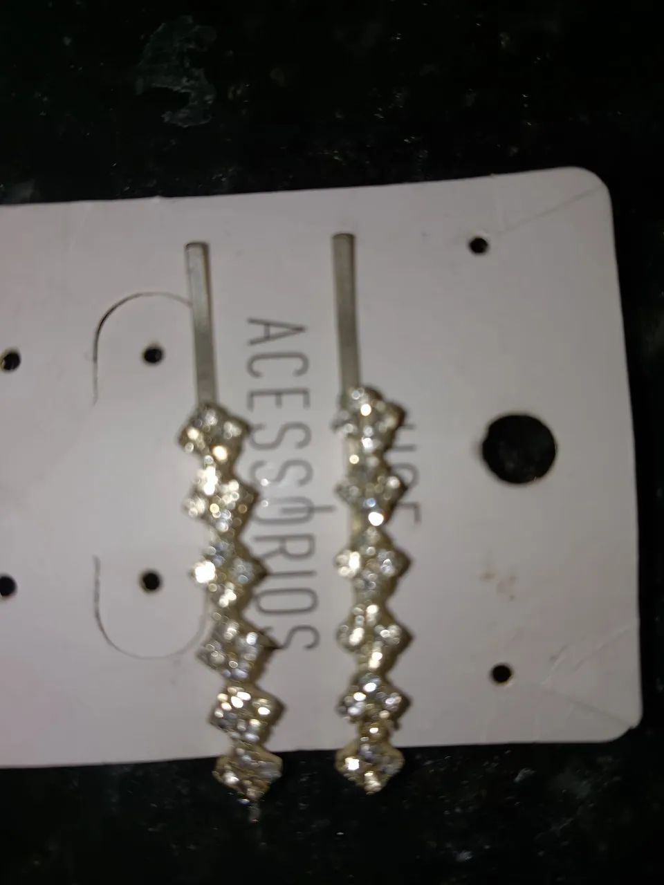 1 par de Presilhas Strass Cabelos 
