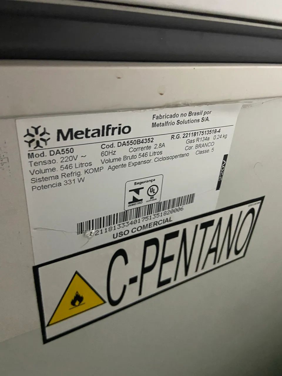 Freezer Metalfrio 546 Litros - Comercial - 220V - Foto 4