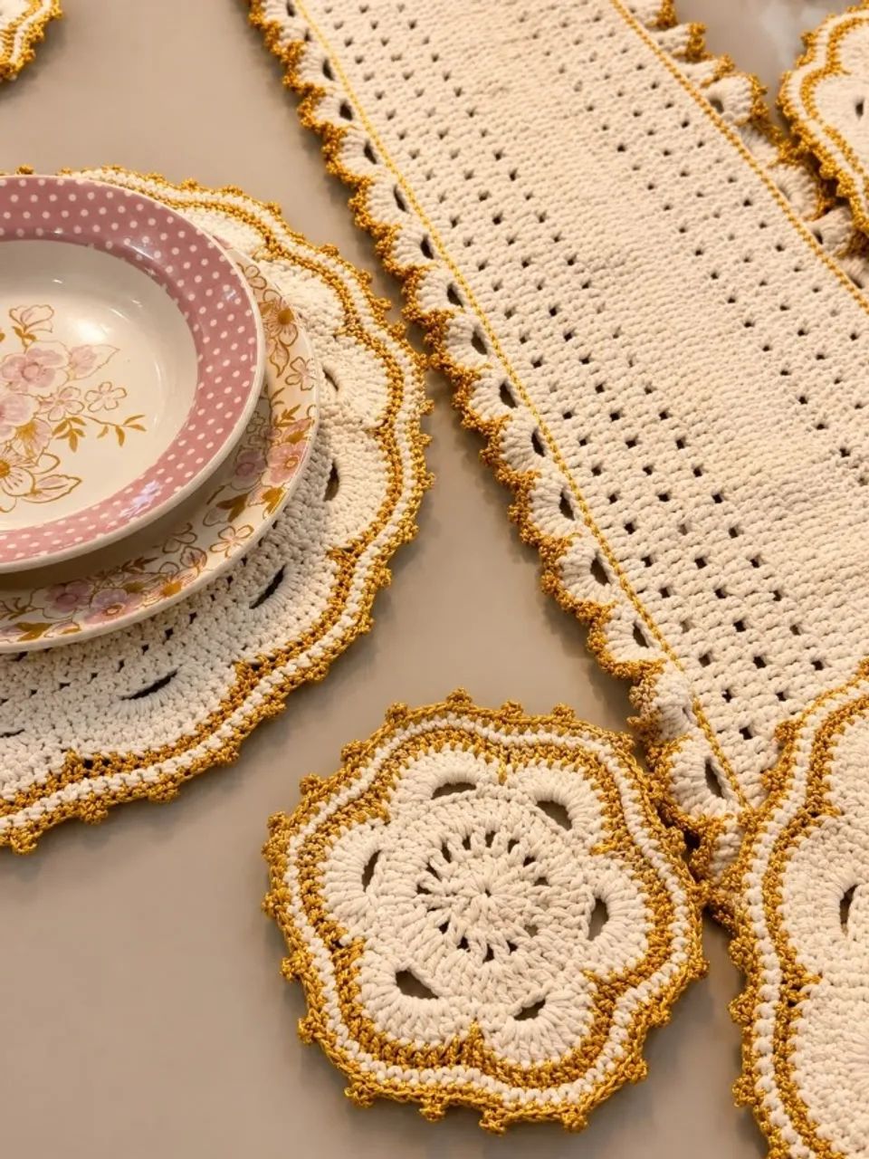 Conjunto de crochê 