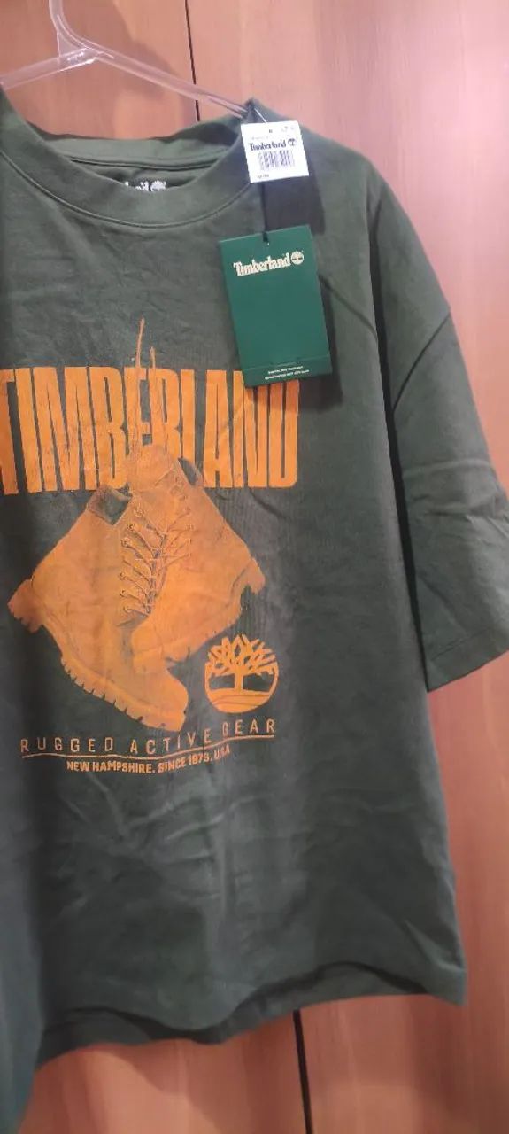 Camiseta Original Timberland Importada M Verde - Foto 2