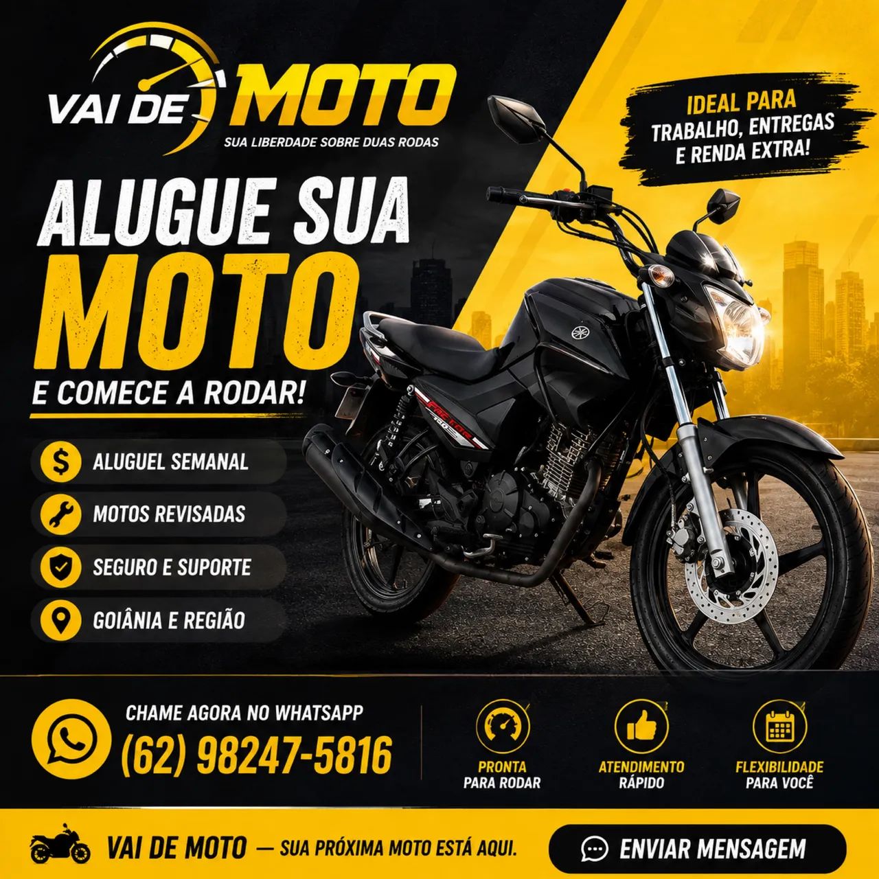 Motos para Plano Aquisição e Aluguel