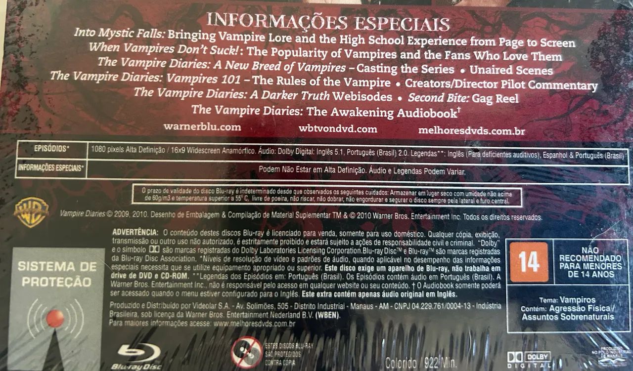 Blu-ray: The Vampire Diaries (O Diário dos Vampiros) - Lacrado - 1ª temporada - 4 discos - Foto 3