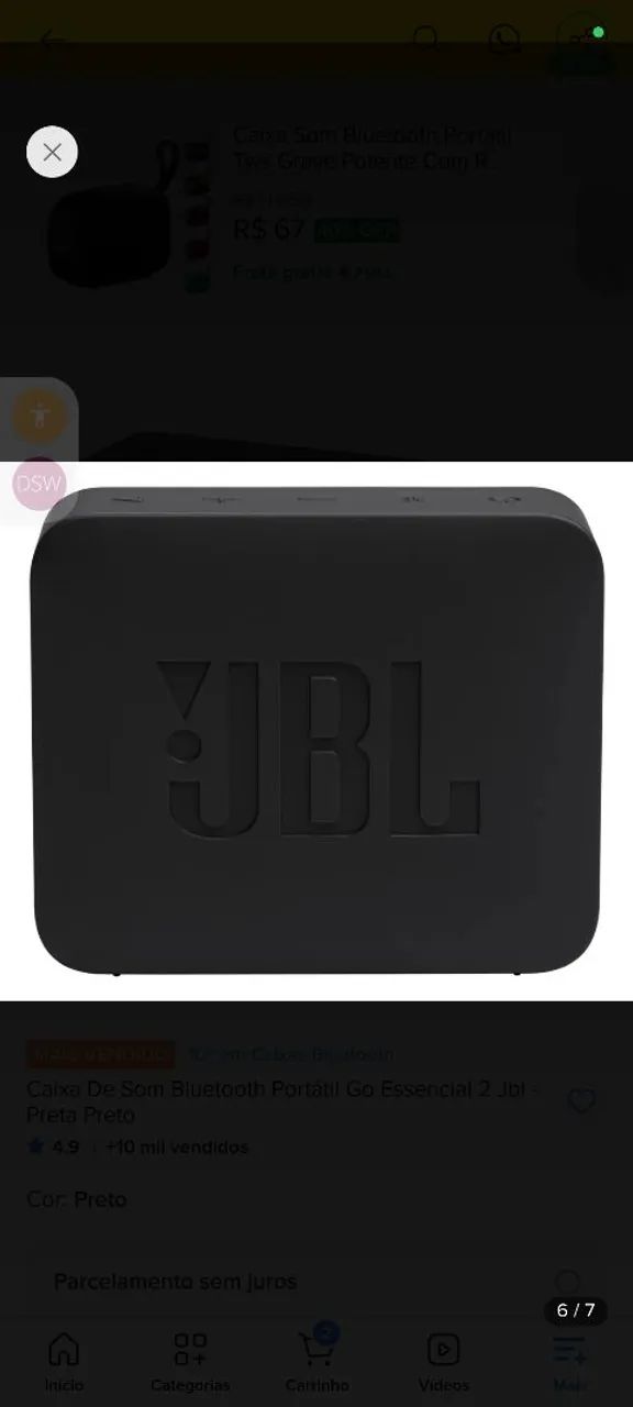 Caixa de som Original JBL