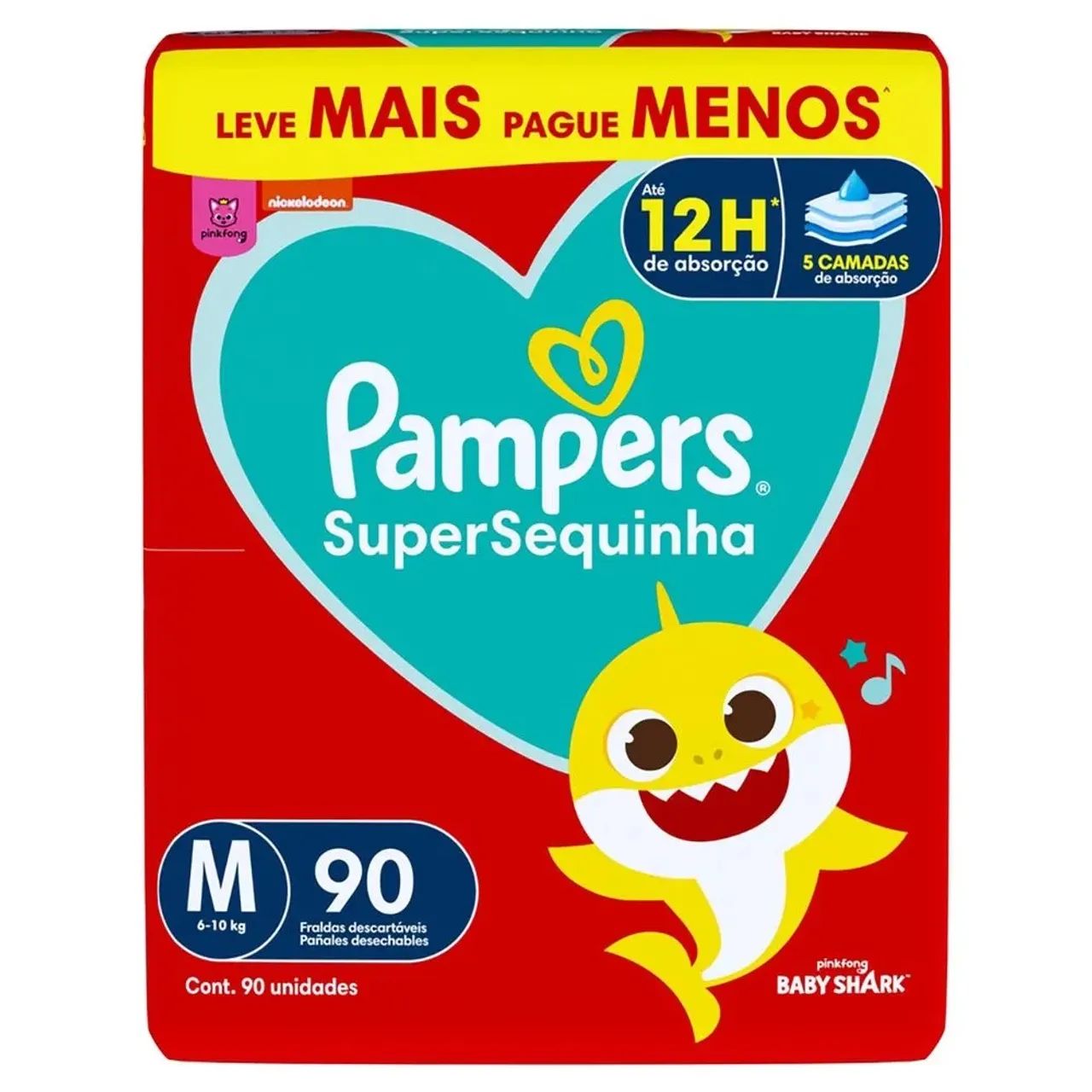 2 pacotes Fralda M Pampers Supersec