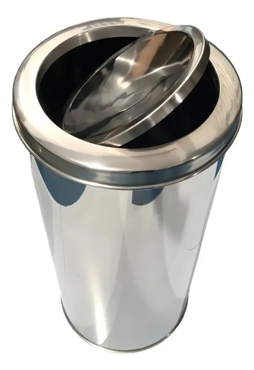 Lixeira Inox De 50 Litros Com Tampa Vai-e-vem Apenas R$ 150 REAIS - Foto 4