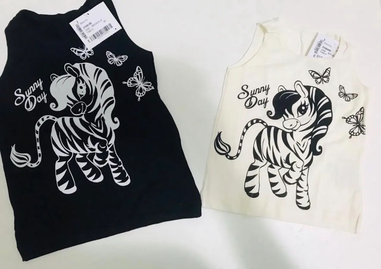 2 Regatas de Bebê P e G Novas