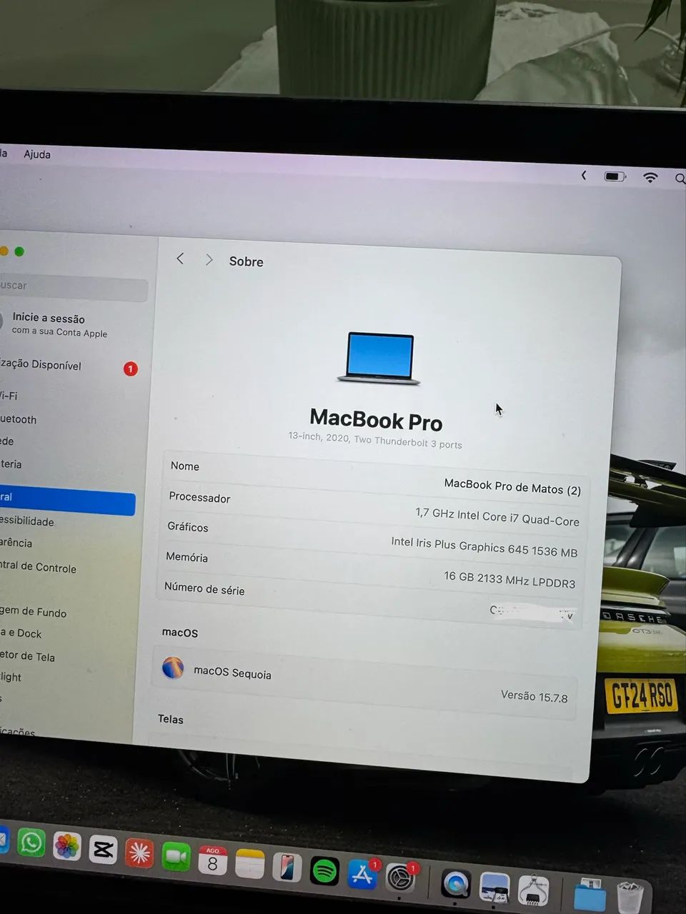 MacBook Pro 13 polegadas 2020 i7 16gb RAM - Foto 3